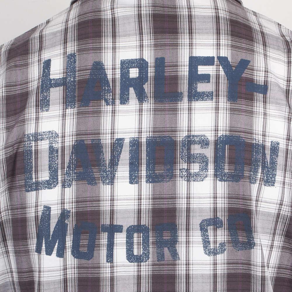 HD Branded Men's Purple White Plaid Amplifier S/S Woven Shirt (S34)