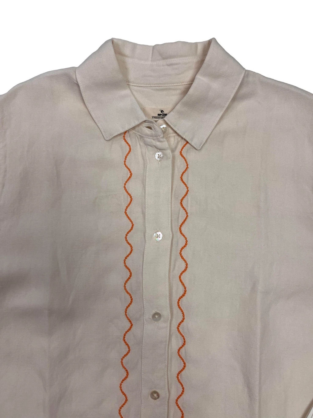 Rip Curl Women's Shell Shirt - Sunset Luau Embroidered Casual Summer Top (S02)