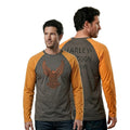 HD Branded  Men's T-Shirt Charcoal and Rust Raglan Eagle Tee (S106)