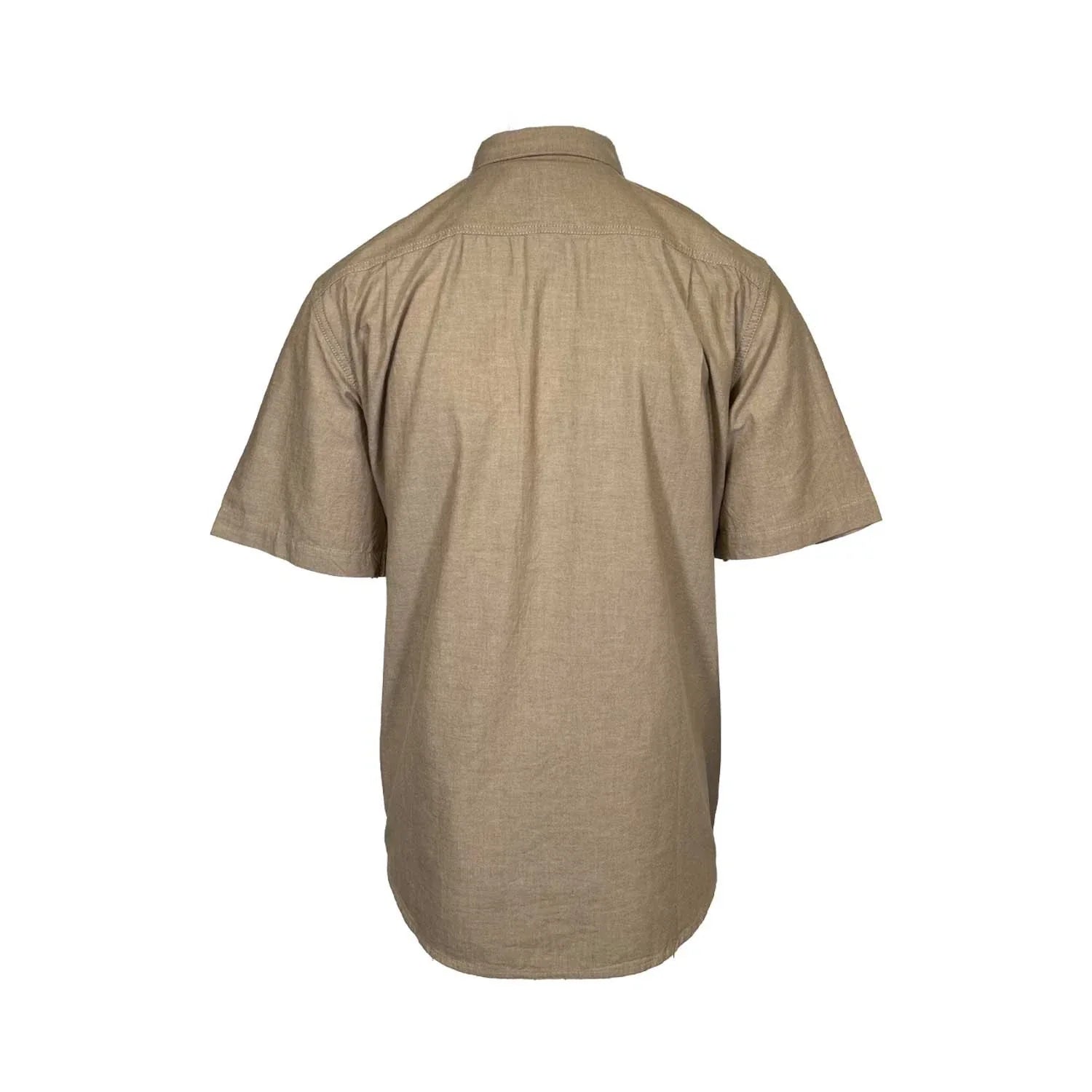 Carhartt Men's Dark Tan Chambray Shirt Loose Fit Medium Weight S/S (353)