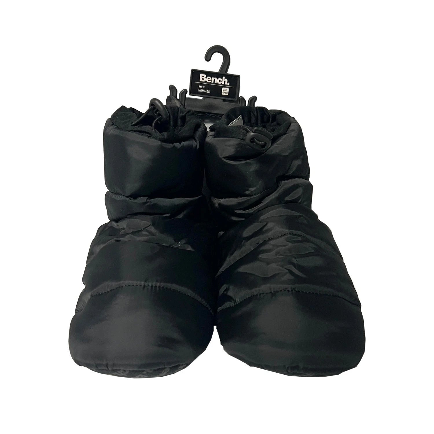 Bench Men's Jet Black Puffer Slippers Indoor FiberFill (S03)