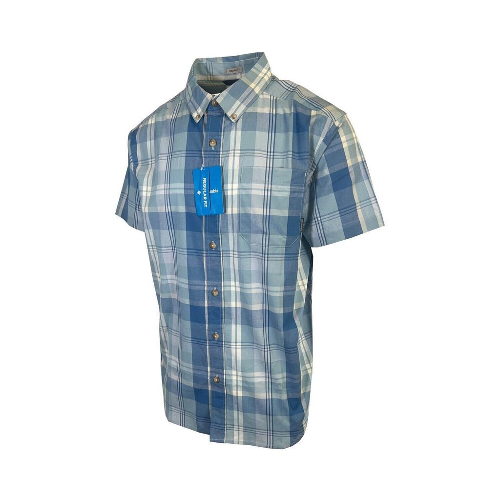 Columbia Men's Ripple Blue Multi Plaid Rapid Rivers II Short Sleeve Shirt (429)