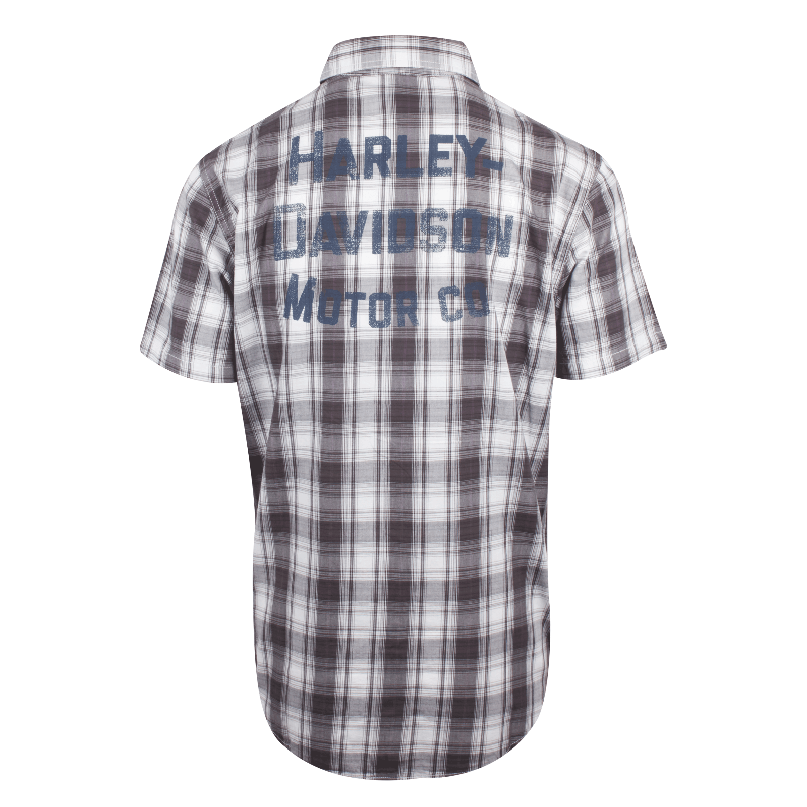 HD Branded Men's Purple White Plaid Amplifier S/S Woven Shirt (S34)