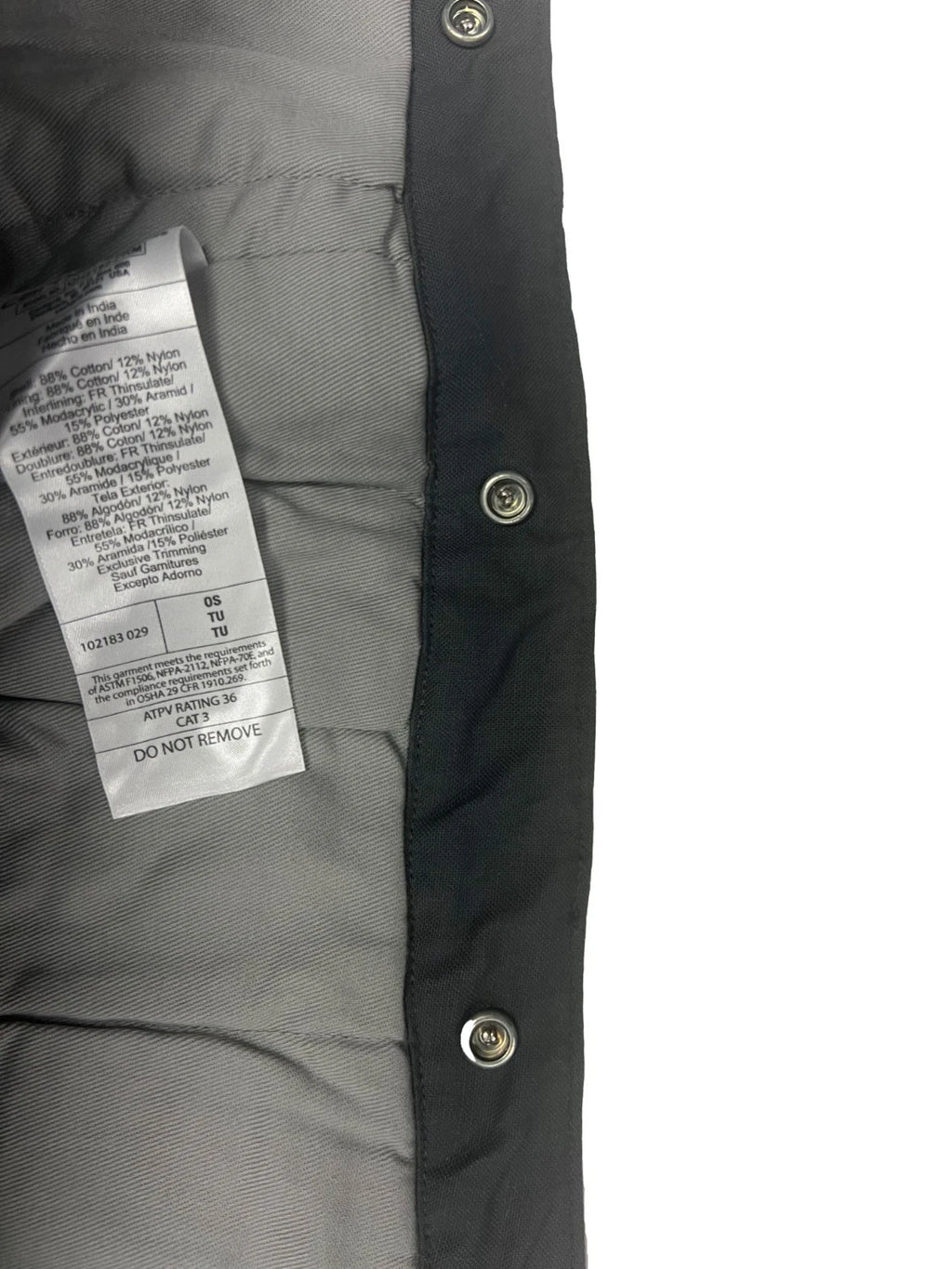 Carhartt FR Grey Hood Insulated Quick Duck Thinsulate Flame Resistant CAT3 (S02)