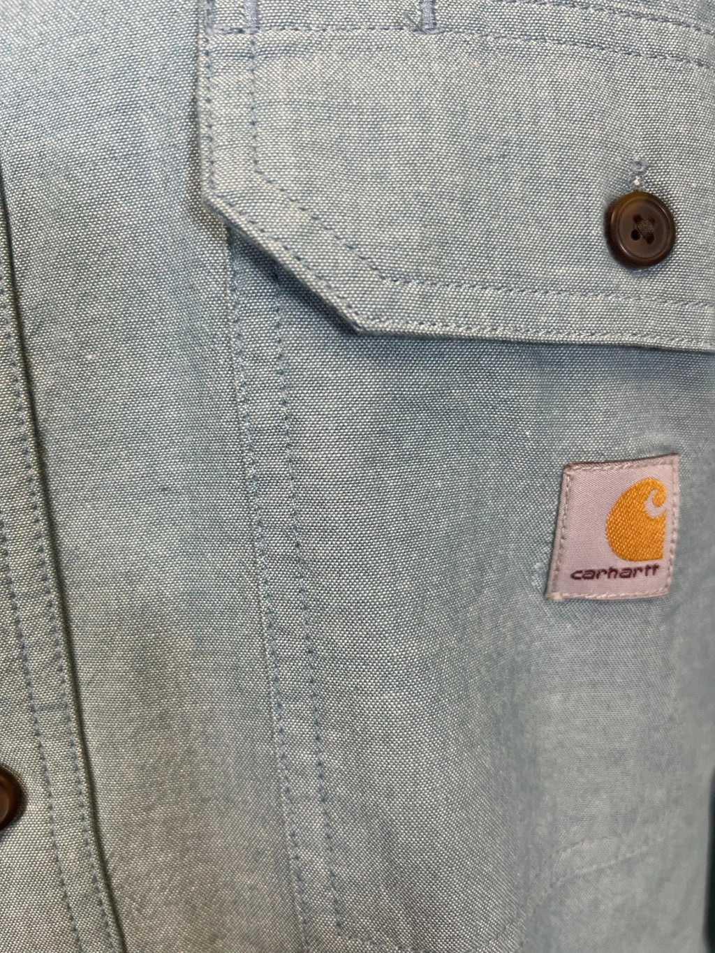 Carhartt Men's Blue Chambray Shirt Loose Fit Midweight L/S (350)