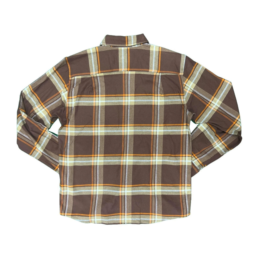 Carhartt Men's Chestnut Plaid Shirt Rugged Flex Relaxed Fit L/S (S357)