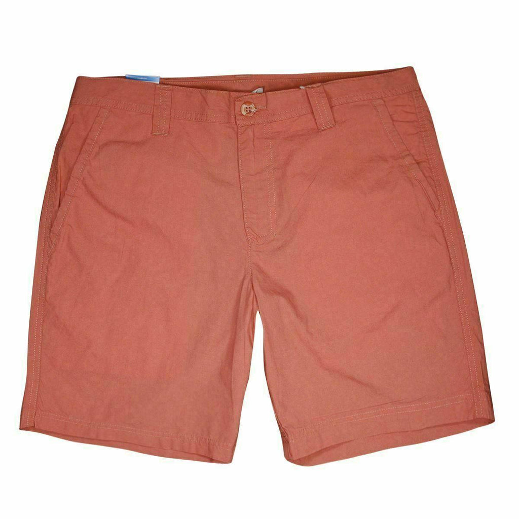 Columbia Men's Dark Coral Inseam 8" Washed Out Chino Short (Retail $40) 639