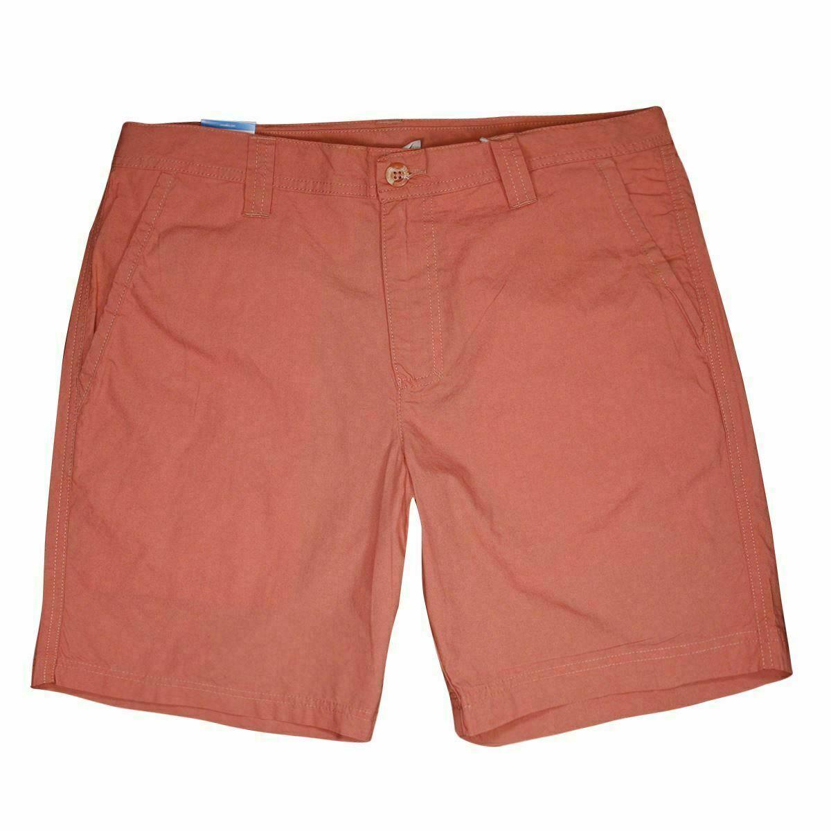 Columbia Men's Dark Coral Inseam 8" Washed Out Chino Short (Retail $40) 639