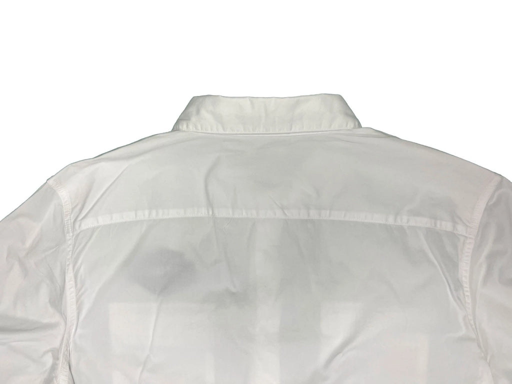 HD Brand Men's White Shirt Bar & Shield Solid Long Sleeve (340)
