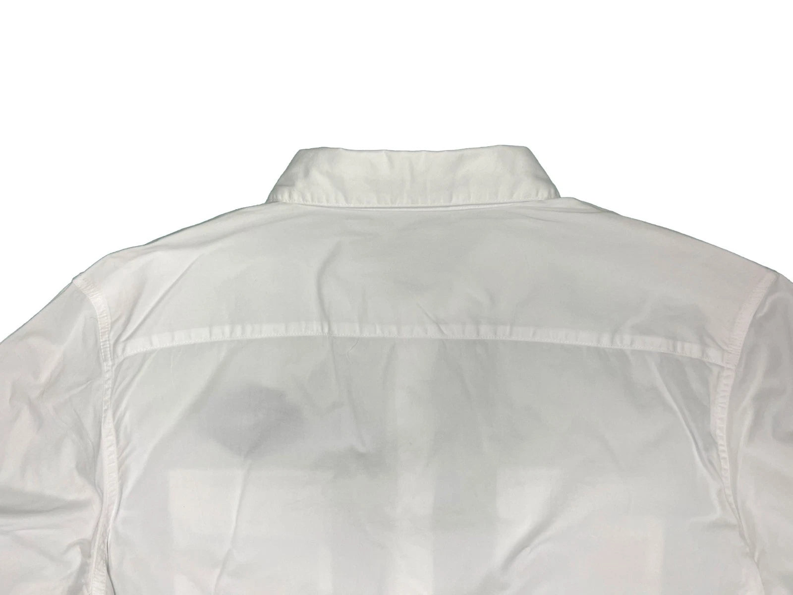 HD Brand Men's White Shirt Bar & Shield Solid Long Sleeve (340)