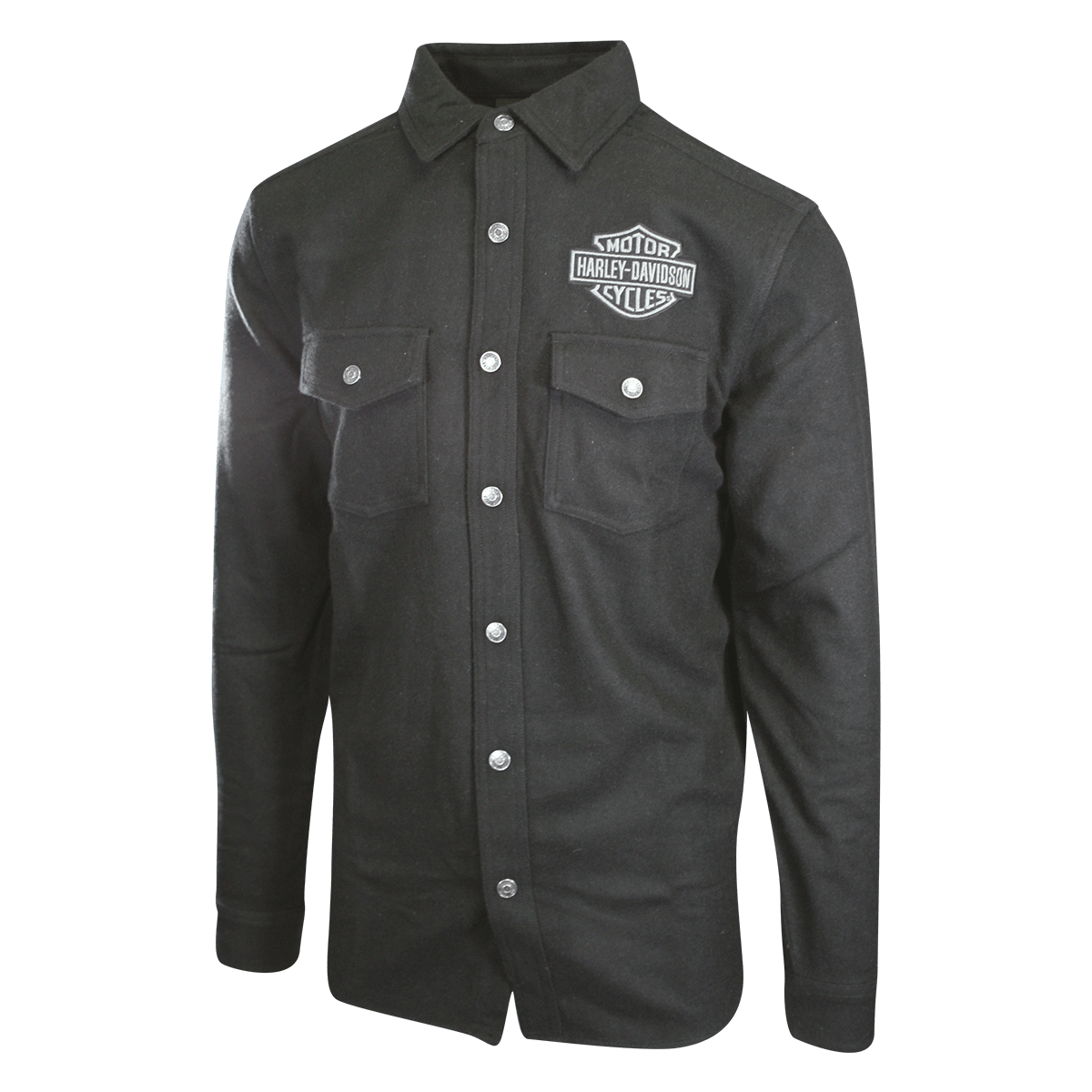 HD Branded Men's Shirt Black Beauty Shadow Long Sleeve Woven (S61)