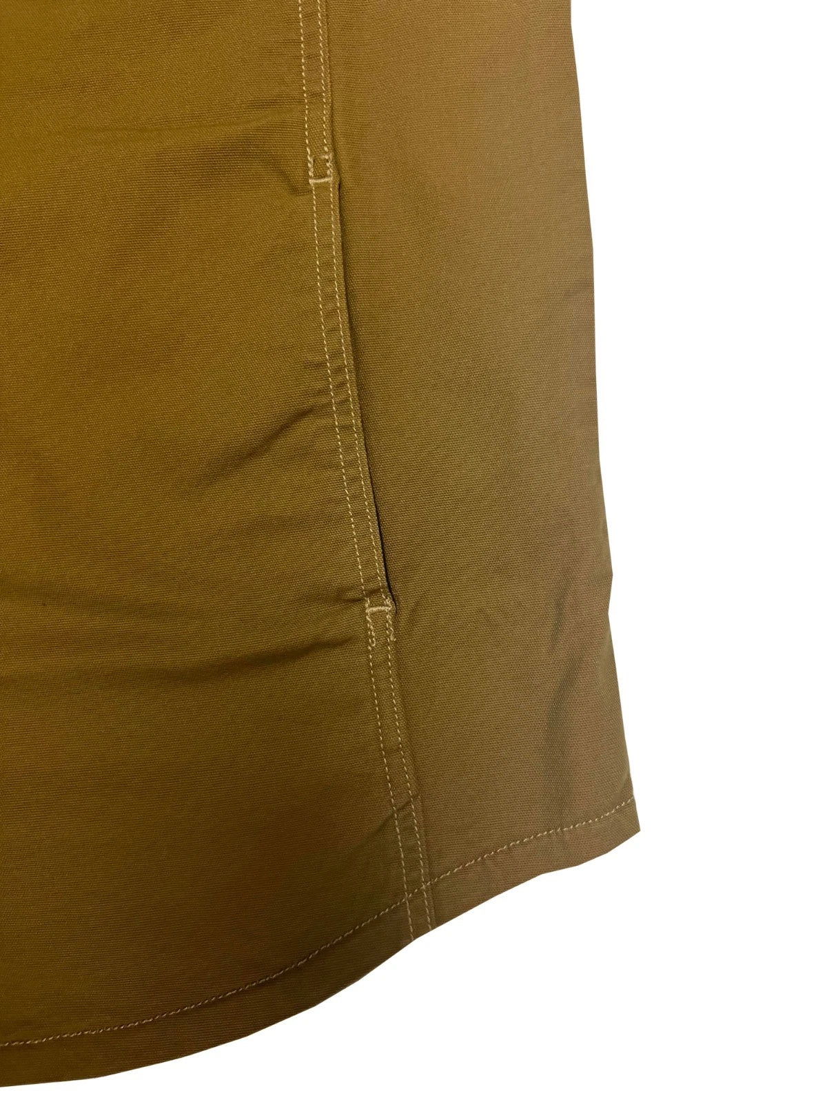 Carhartt Men′s Brown Jacket Rugged Flex Canvas Fleece Lined Shirt L/S (S53)