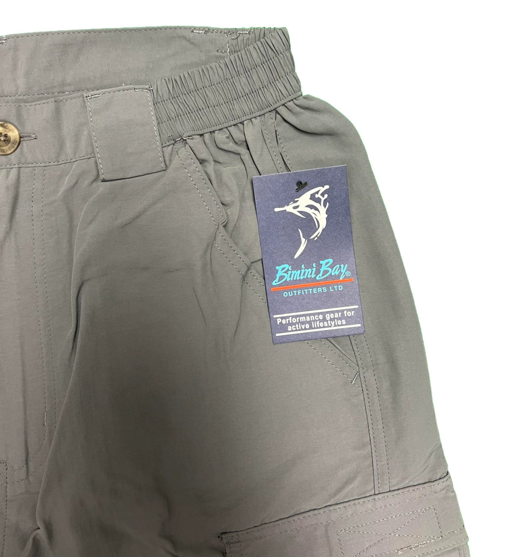 Bimini Bay Outfitters Men's Grey Short Boca Grande II Fishing (S03)