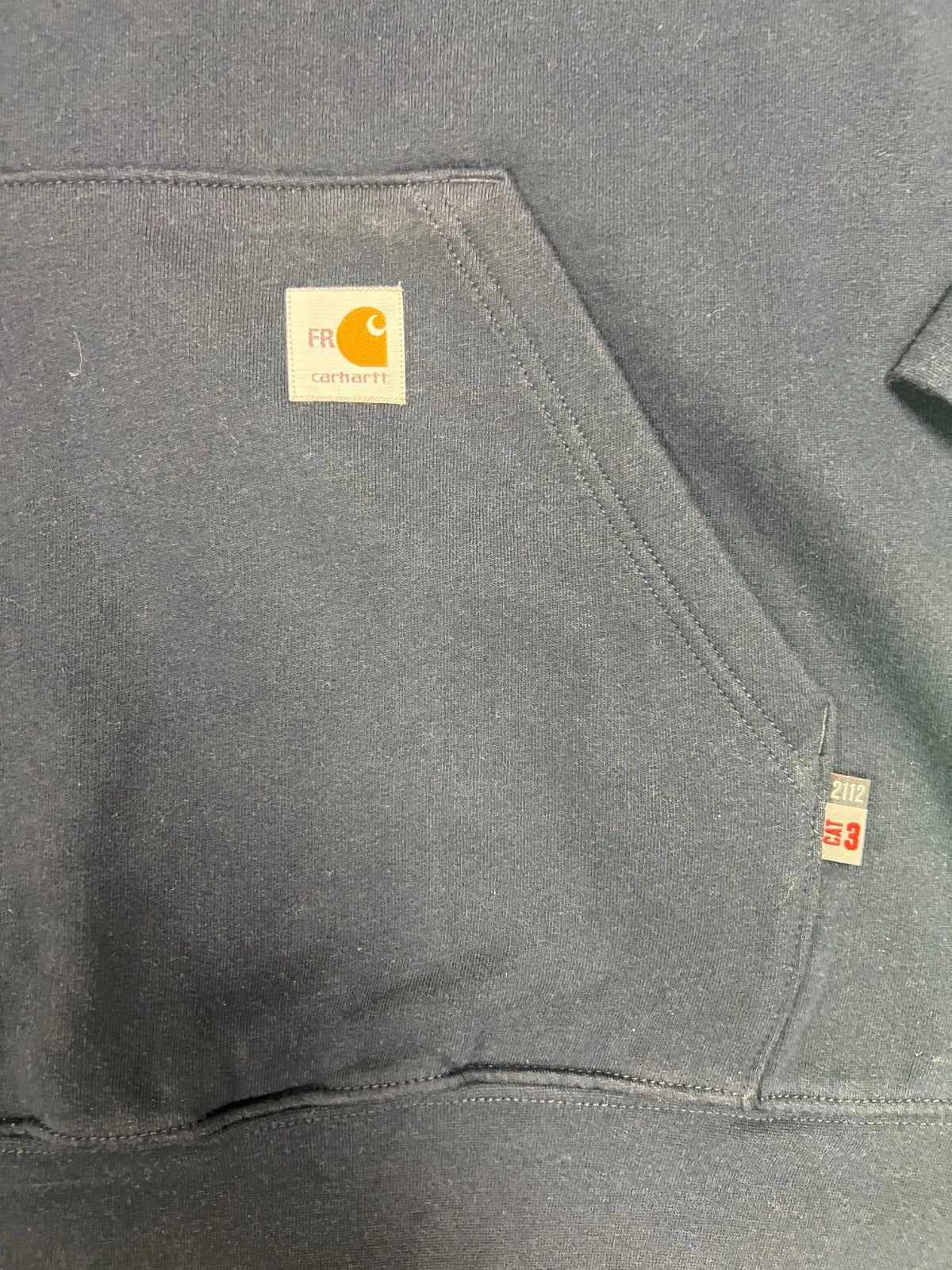 Carhartt FR Men's Navy Sweatshirt Midweight Hooded Pullover (S44)