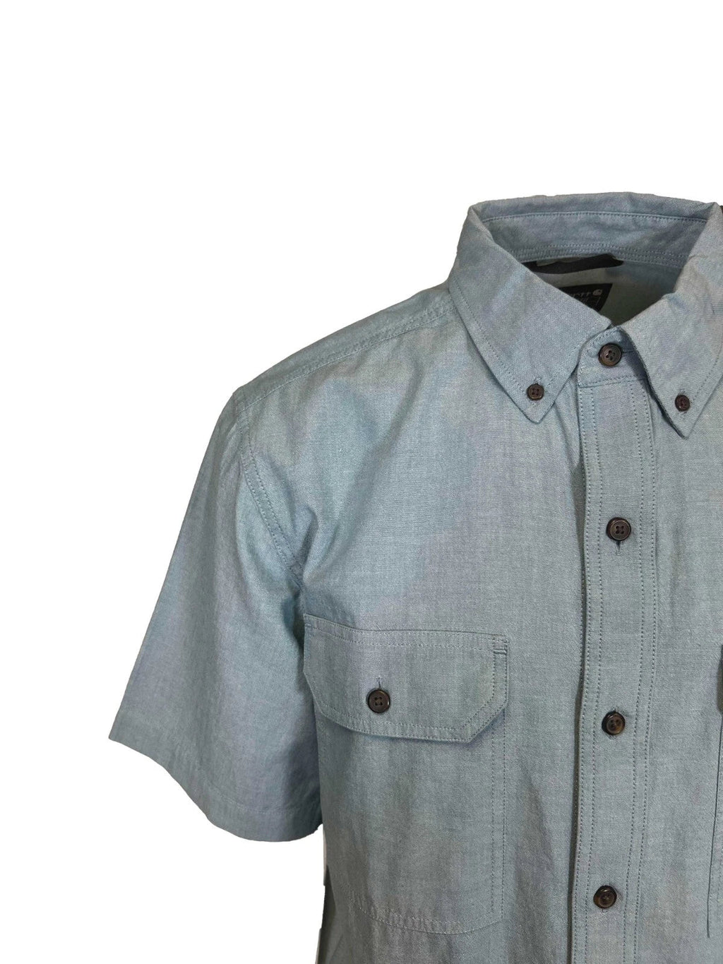 Carhartt Men's Blue Chambray Shirt Loose Fit Midweight S/S (351)
