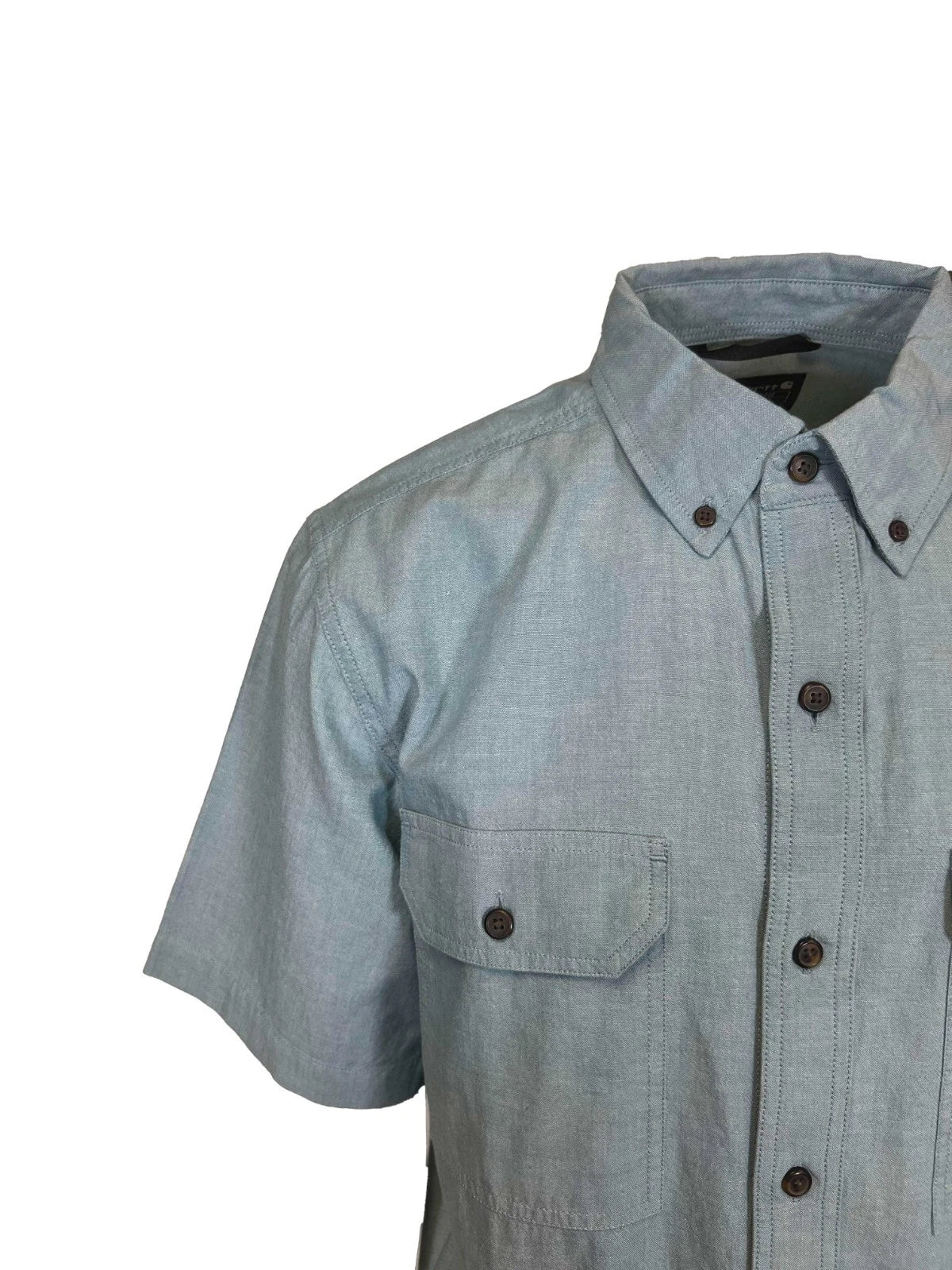 Carhartt Men's Blue Chambray Shirt Loose Fit Midweight S/S (351)
