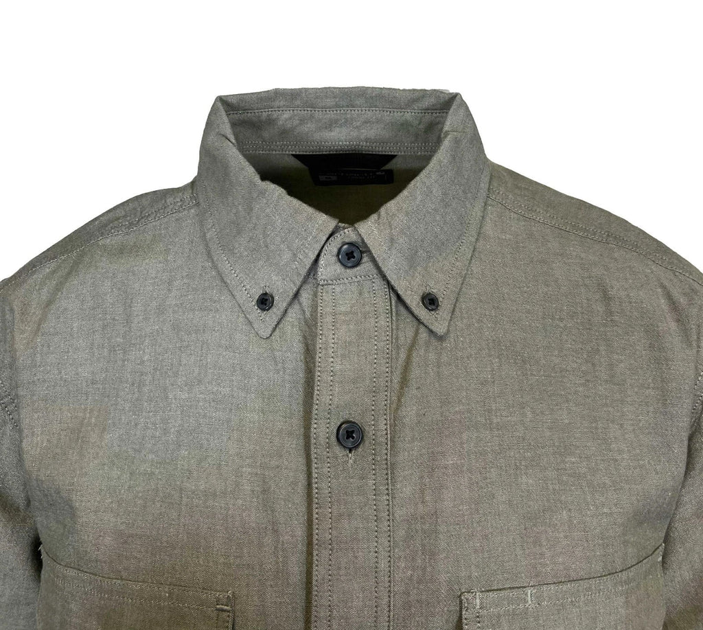 Carhartt Men's Dusty Olive Chambray Shirt Loose Fit Midweight S/S (354)