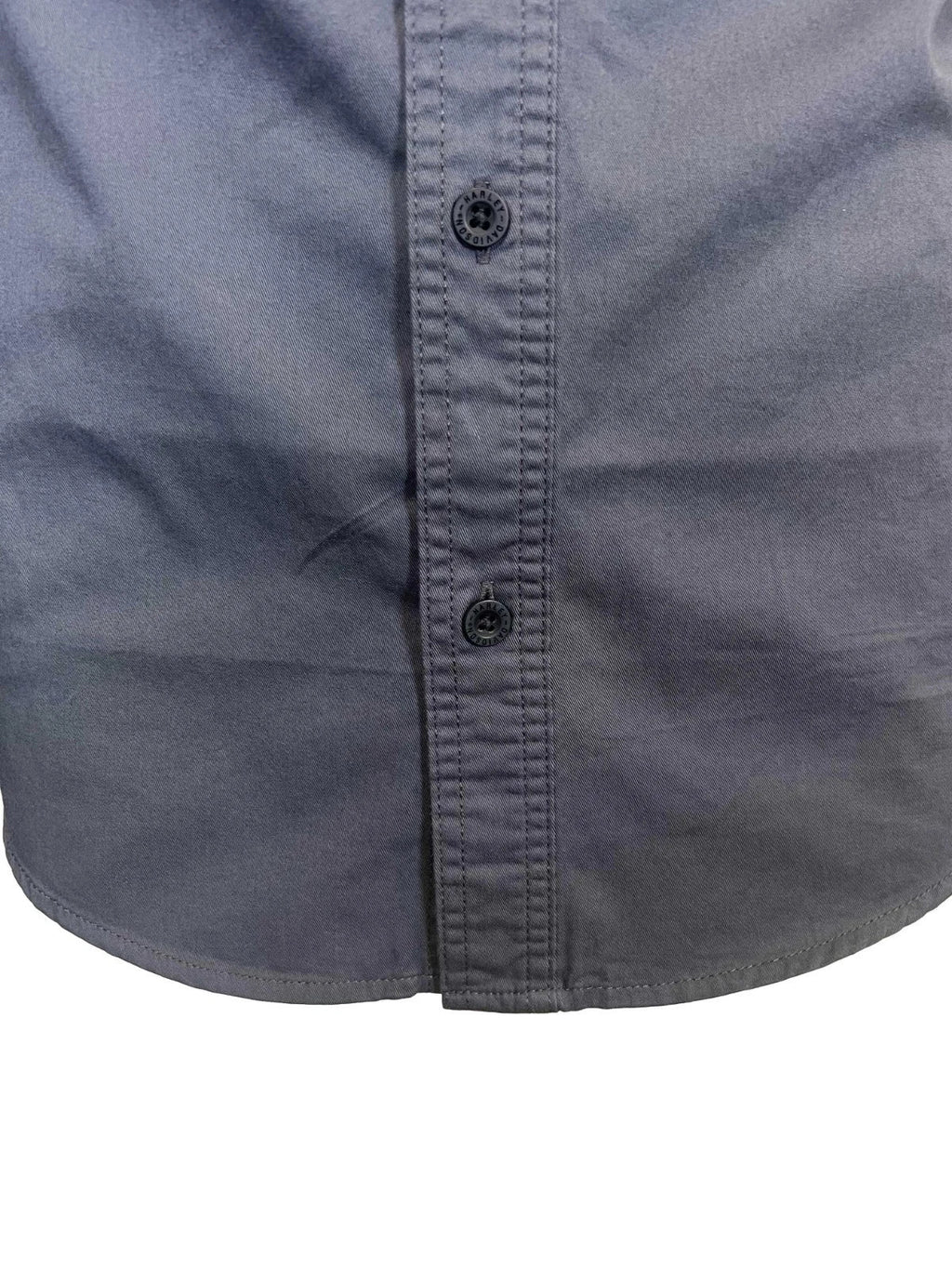HD Branded Men's Black & Ombre Blue Shirt Stacked Bar & Shield L/S (352)