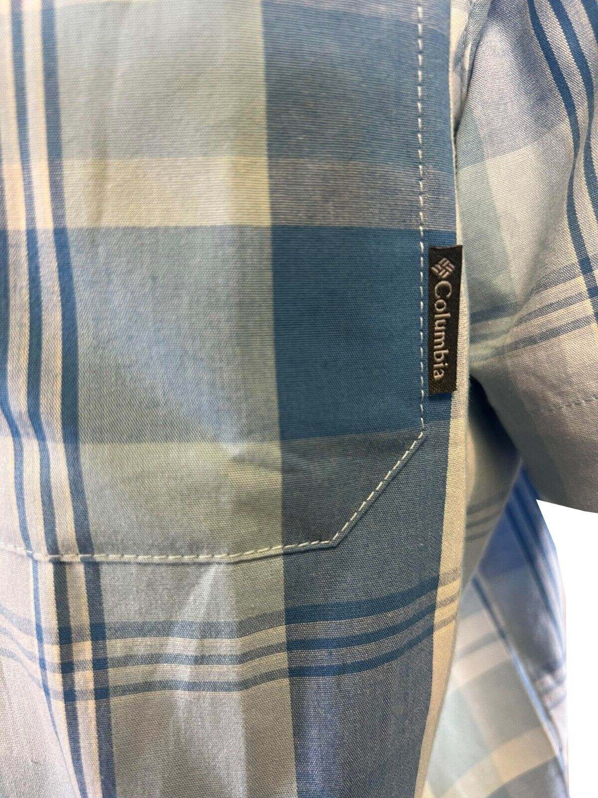 Columbia Men's Ripple Blue Multi Plaid Rapid Rivers II Short Sleeve Shirt (429)