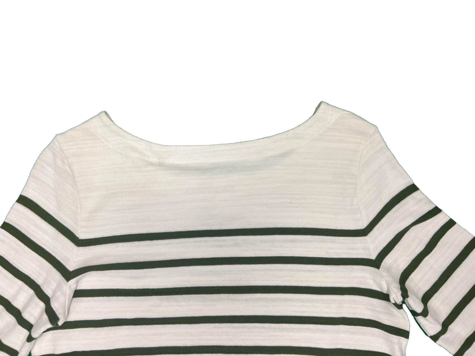 Tommy Bahama Women's White Top Bliss Stripe 3/4-Sleeve Coconut (S11)