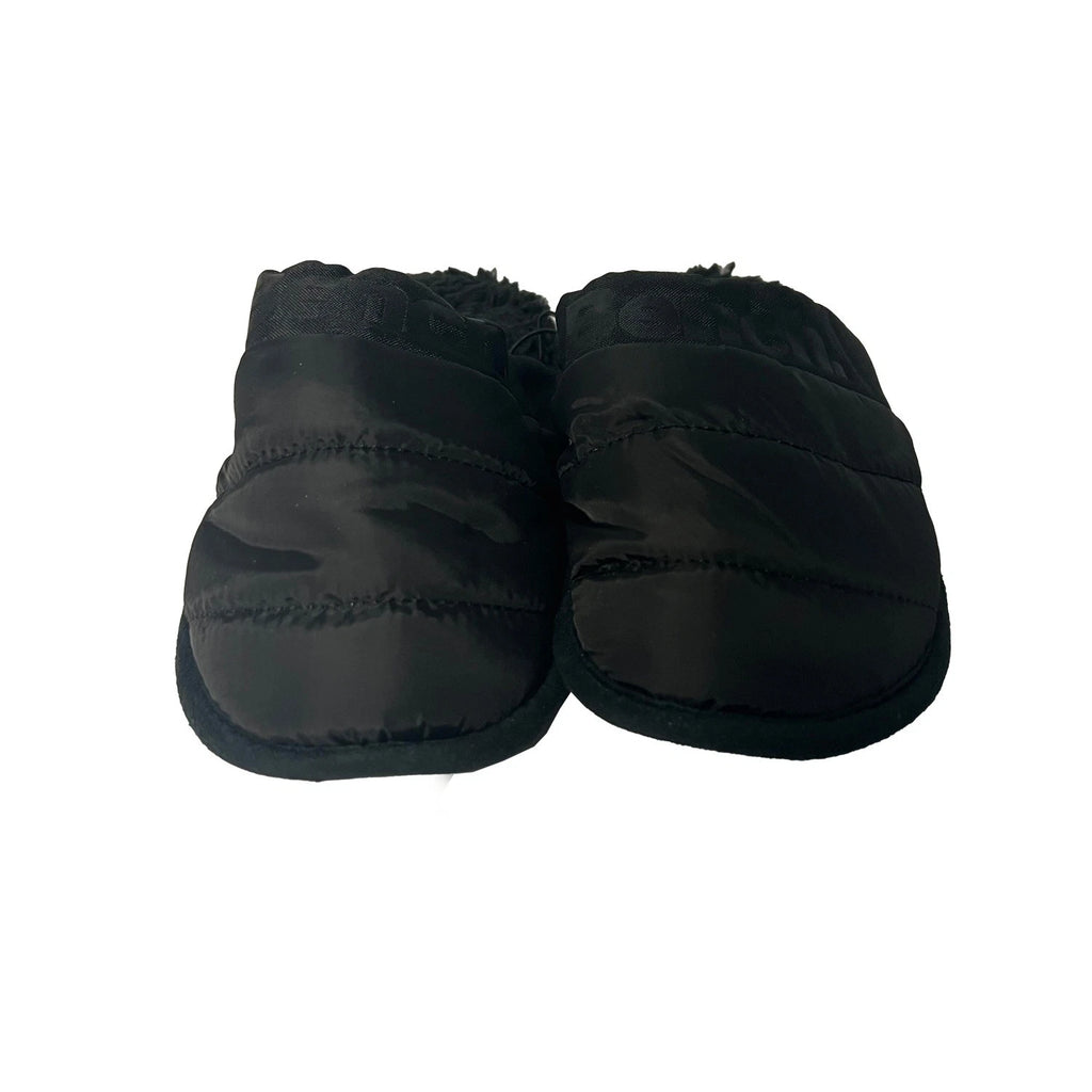 Bench Juniors Kid's Black Puffer Slippers Sherpa Quilted Slide FiberFill (S03)