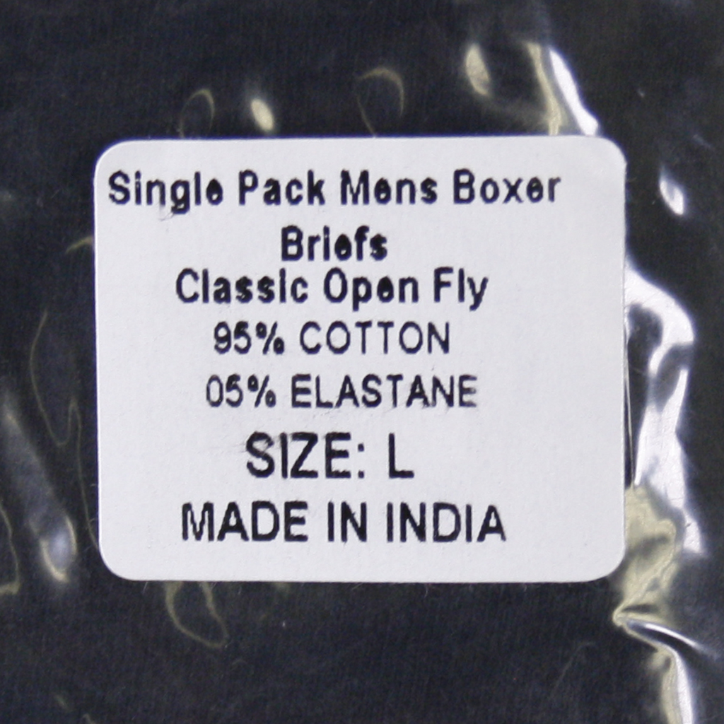 Original Penguin Men's Black Open Fly Boxer Brief (S01D)