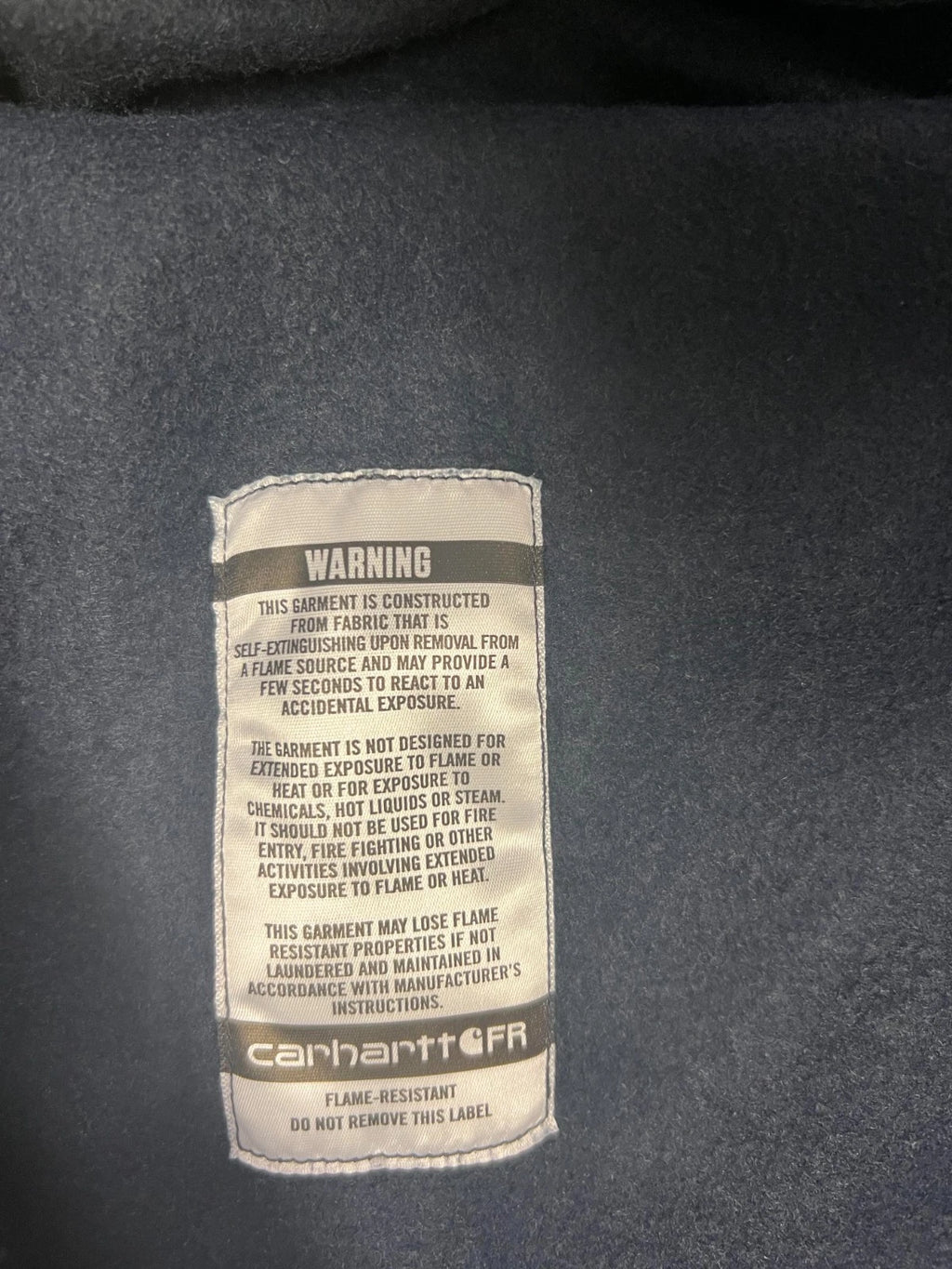 Carhartt FR Men's Navy Sweatshirt Midweight Hooded Pullover (S44)
