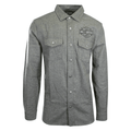 HD Branded Men's Shirt Dark Grey Shadow Long Sleeve Woven (S60)