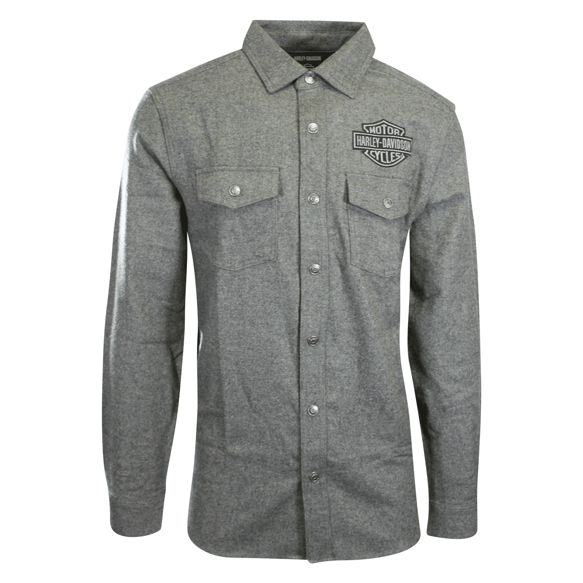 HD Branded Men's Shirt Dark Grey Shadow Long Sleeve Woven (S60)