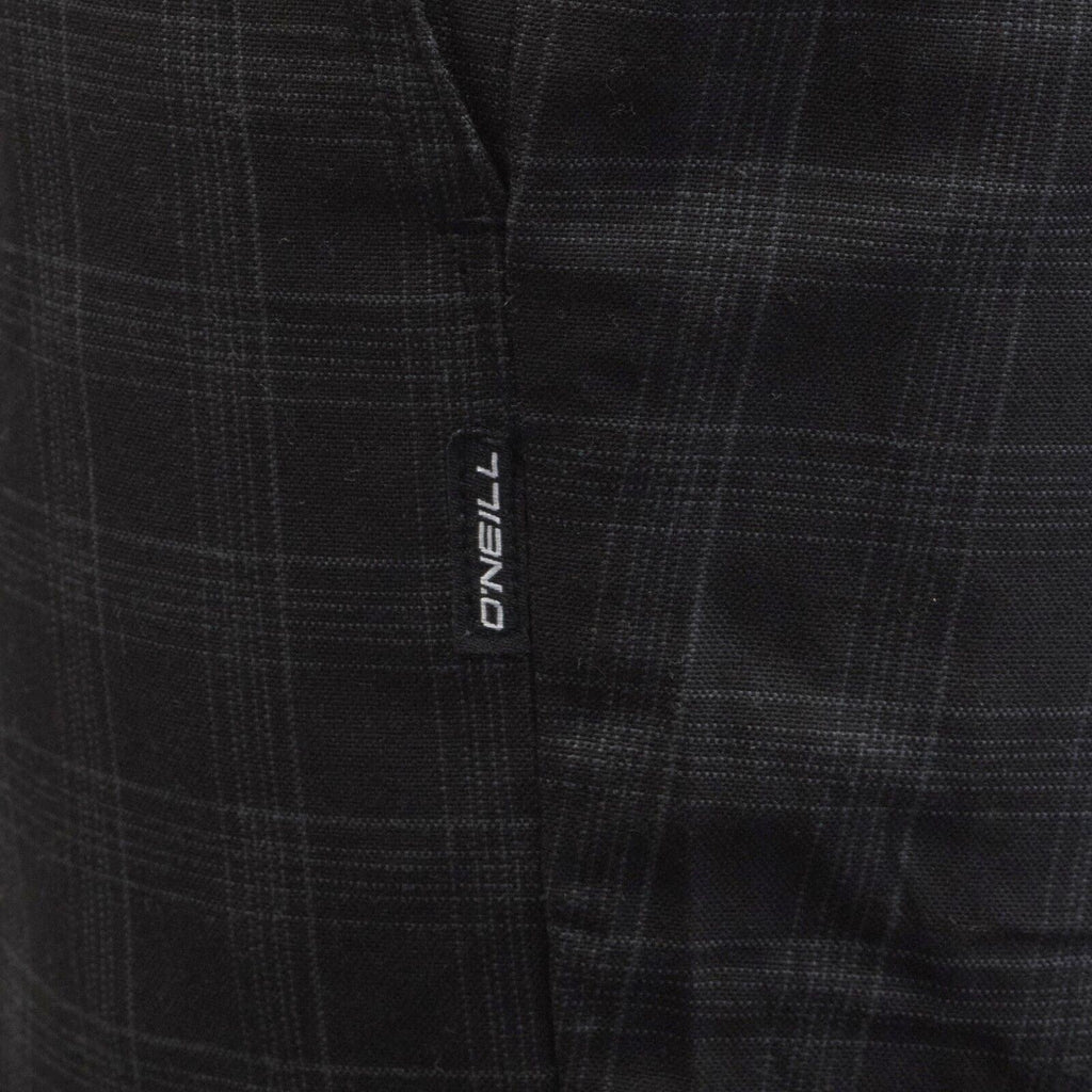 O'Neill Men's Dark Grey Horizon Plaid Chino Short