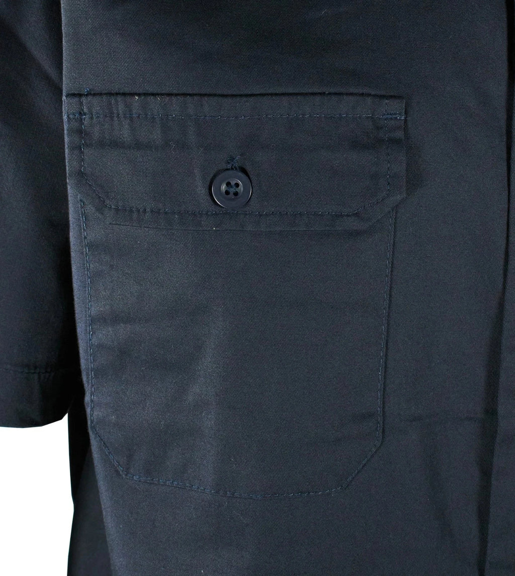 DieHard Men's Navy Blazer Shirt Work Twill Resists Short Sleeve - 2 PACK