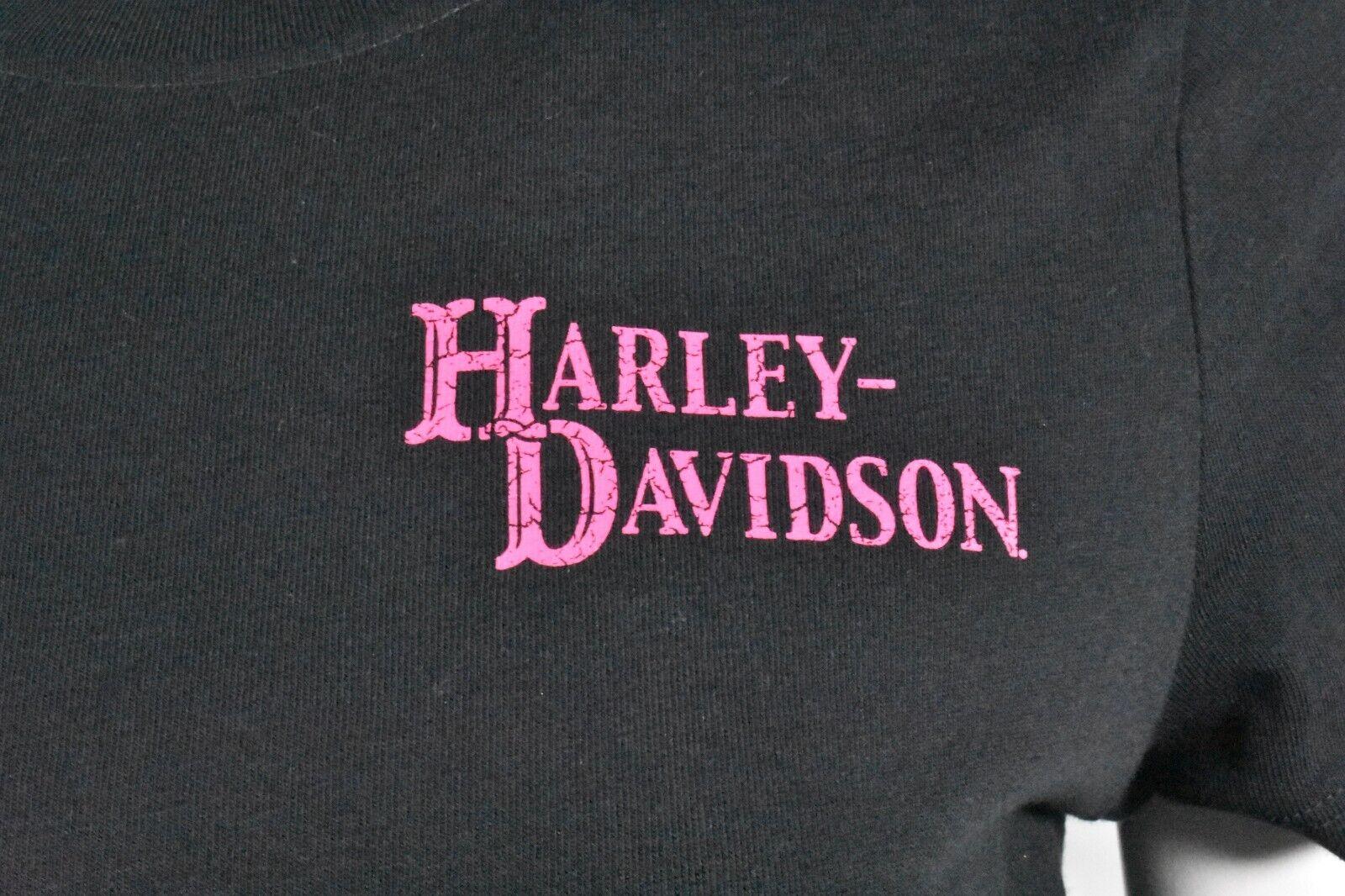HD Branded Women's Black Pink Logo Graphic Print Short Sleeve Tee (S16)