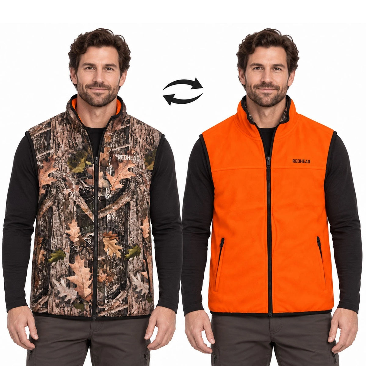 RedHead Men's Blaze Vest - TrueTimber Kanati Camo Reversible Sleeveless (S01)