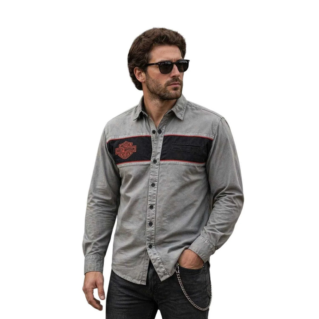HD Branded Men's Blackened Pearl Shirt Iron Bond Copperblock L/S (356)