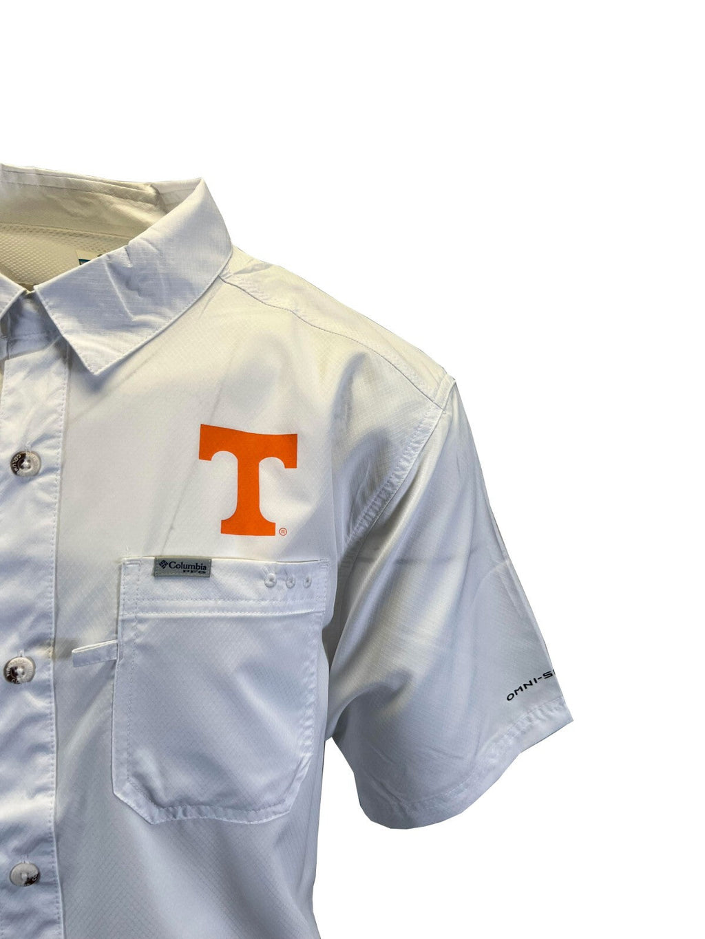 Columbia Men's White Shirt Tennessee Volunteers PFG Slack Tide Omni-Shade (335)