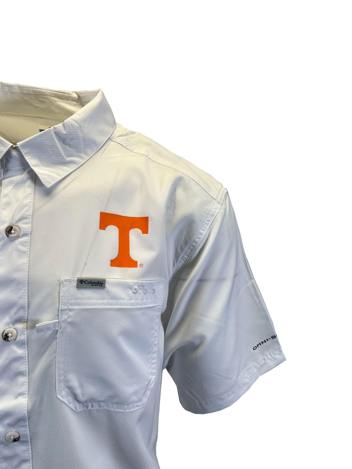 Columbia Men's White Shirt Tennessee Volunteers PFG Slack Tide Omni-Shade (335)