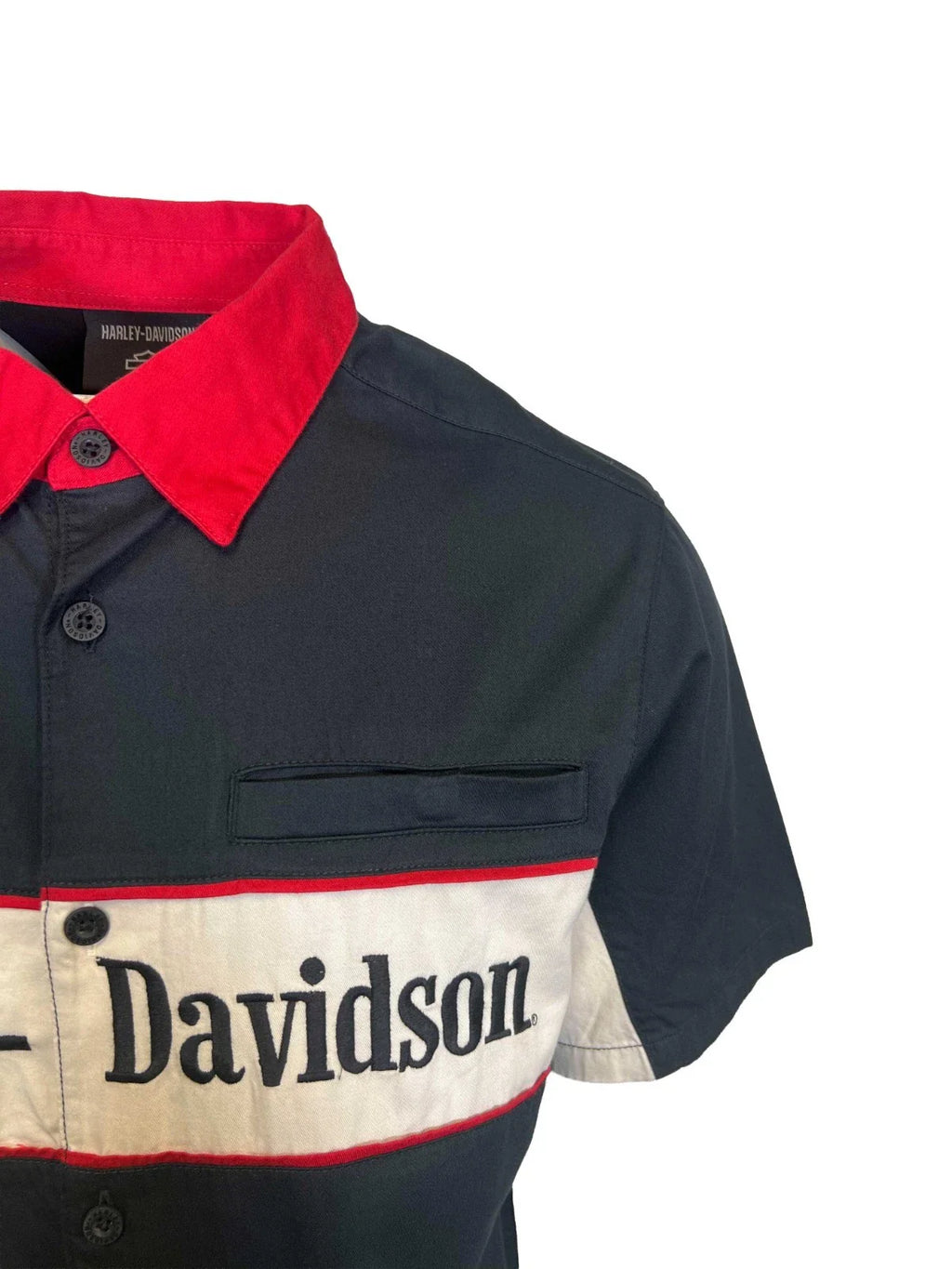 HD Branded  Men's Black Shirt Garage Mechanic Welt Pocket S/S (351)