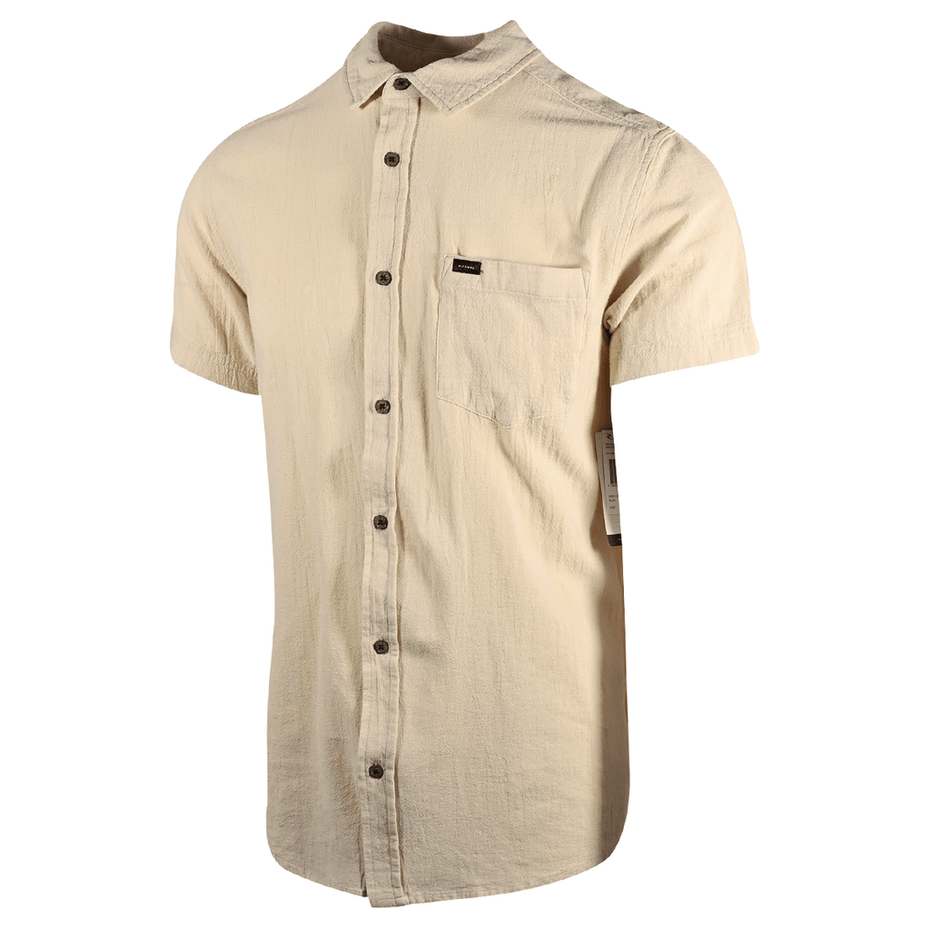 Rip Curl Men's Shirt Bone Linen Short Sleeve Woven (S12)