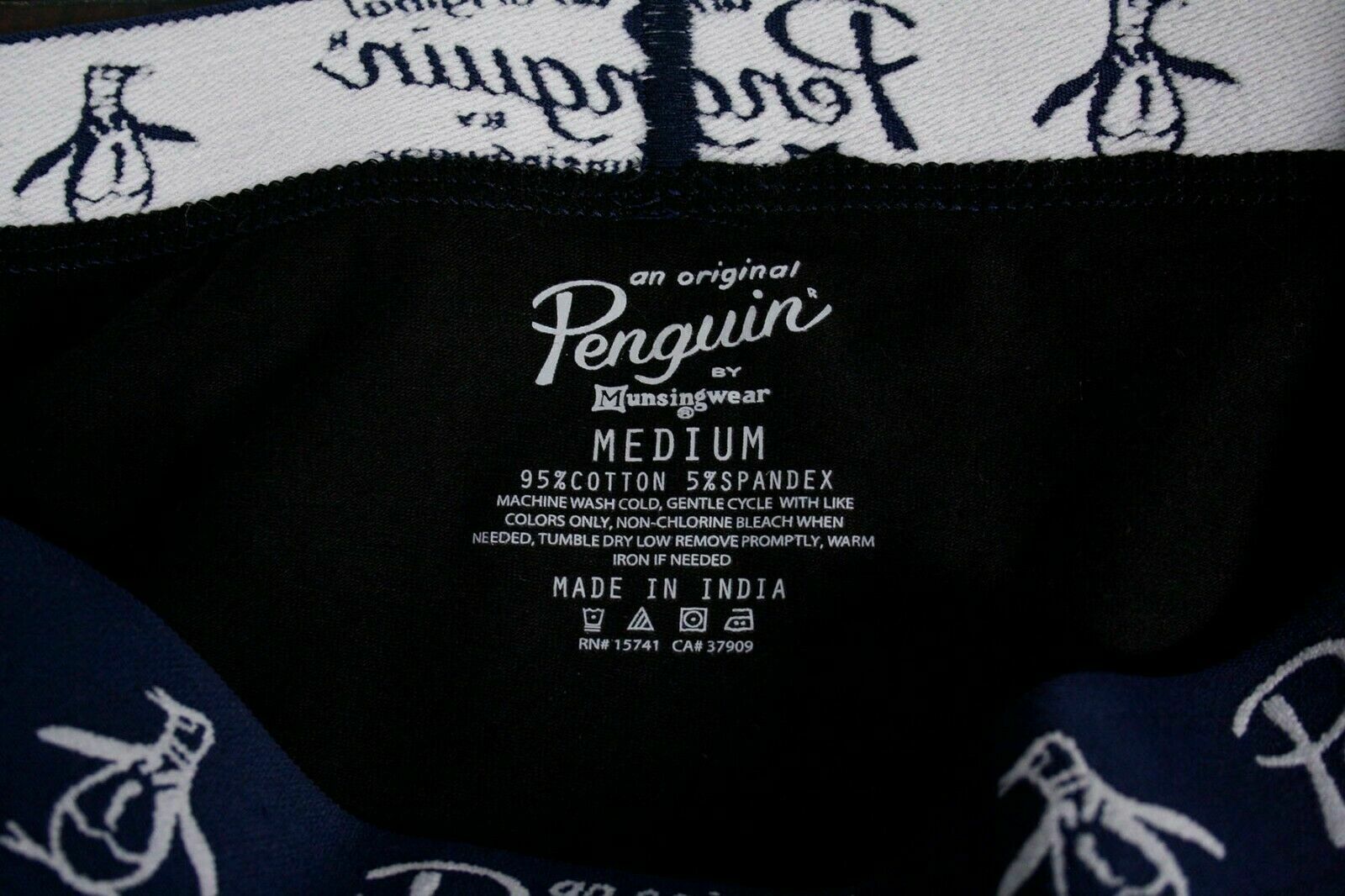 Original Penguin Men's Black Open Fly Boxer Brief (S01D)