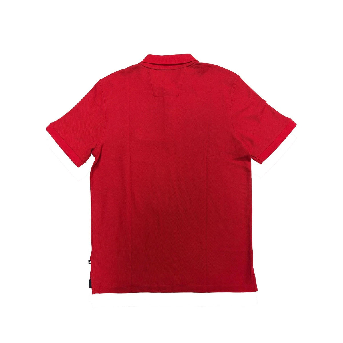 Nautica Men's Red T-Shirt - Solid Deck Polo Tee S/S (S22)