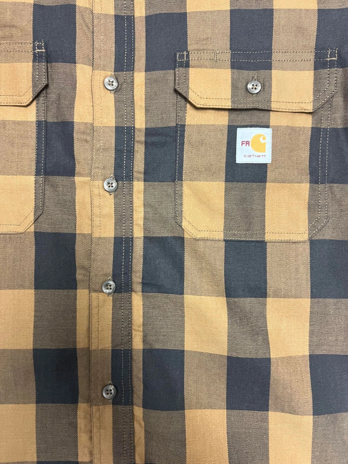 Carhartt FR Men's Brown Force Rugged Flex Original Fit Twill Plaid L/S (S364)