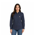 Carhartt FR Women's Navy Shirt Flame Resistant Long Sleeve Lightweight (S03)