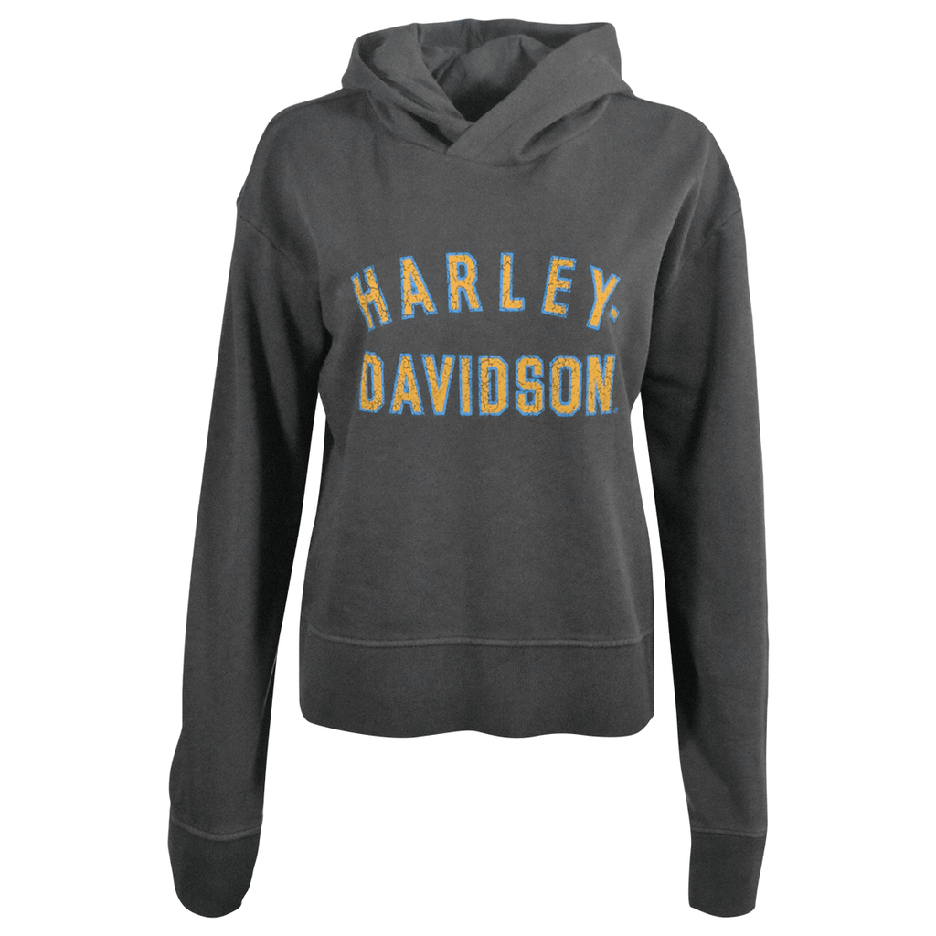 HD Branded Women's Hoodie Blackened Pearl Racer Font Neck Pullover (S04)