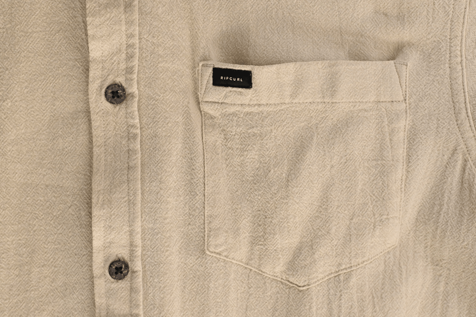 Rip Curl Men's Shirt Bone Linen Short Sleeve Woven (S12)