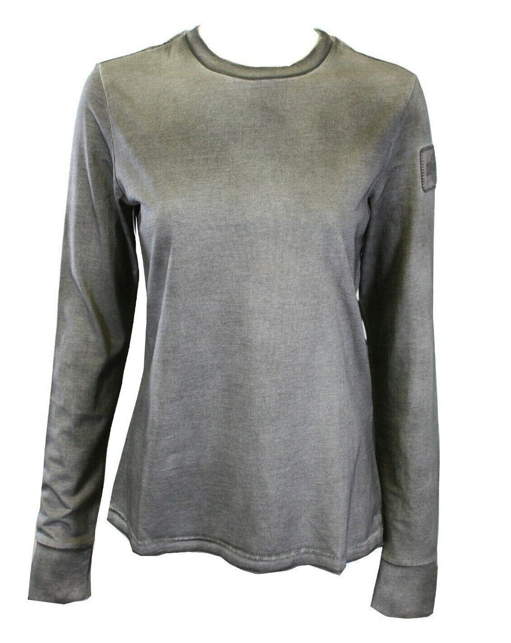HD Branded Women's T-Shirt Grey Eagle Logo Back Long Sleeve Tee (S43)