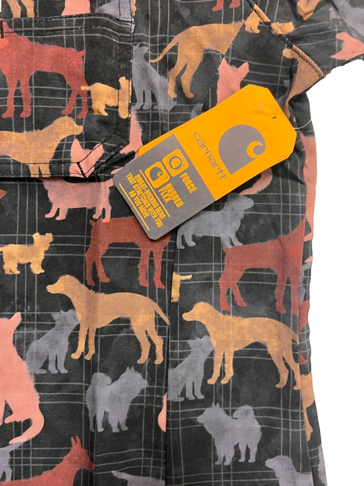 Carhartt Women's Heartwarming Hounds Scrub - One Pocket V-Neck Top (S46)