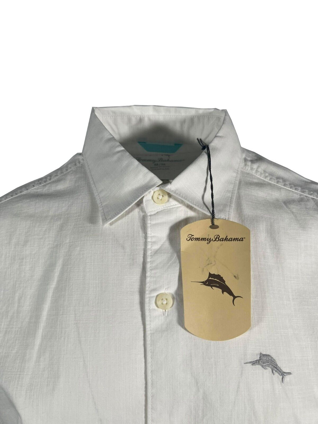 Tommy Bahama Men's White Shirt Button Up Short Sleeve (S07)