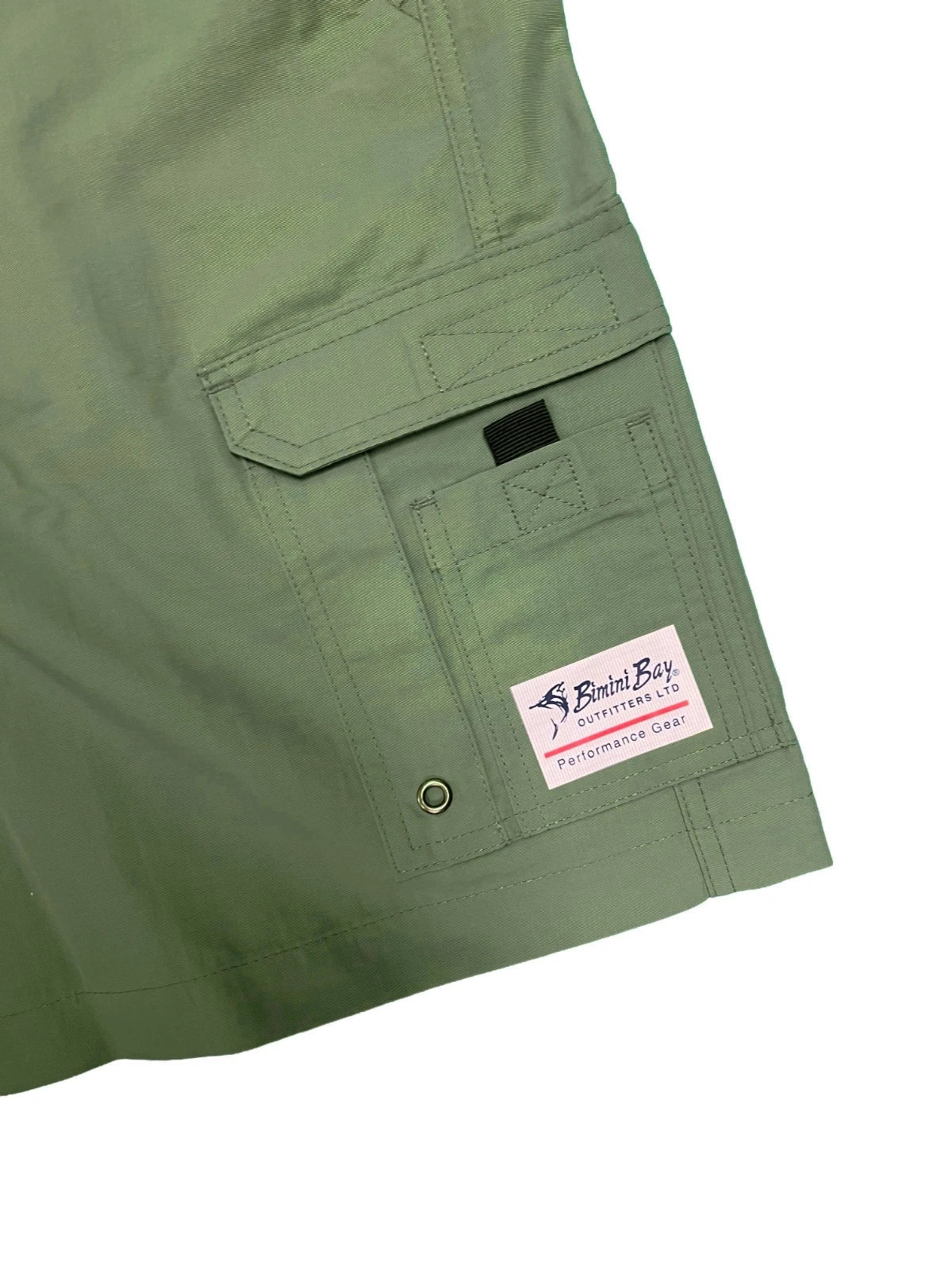 Bimini Bay Outfitters Men's Green Short Boca Grande II Fishing (S09)