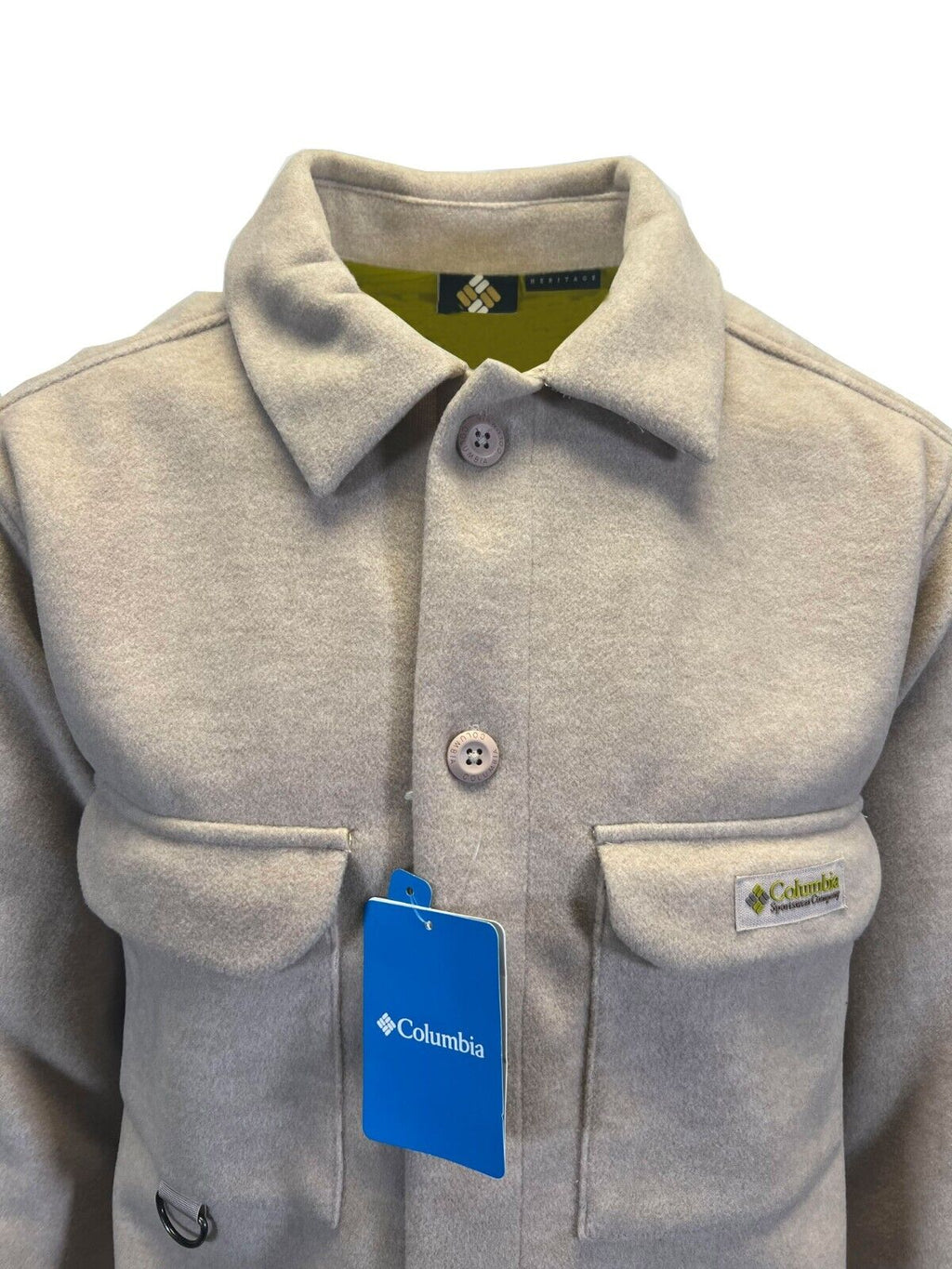 Columbia Men's Shirt Jacket Wallowa L/S- Crushed Clay | Black | Python Green