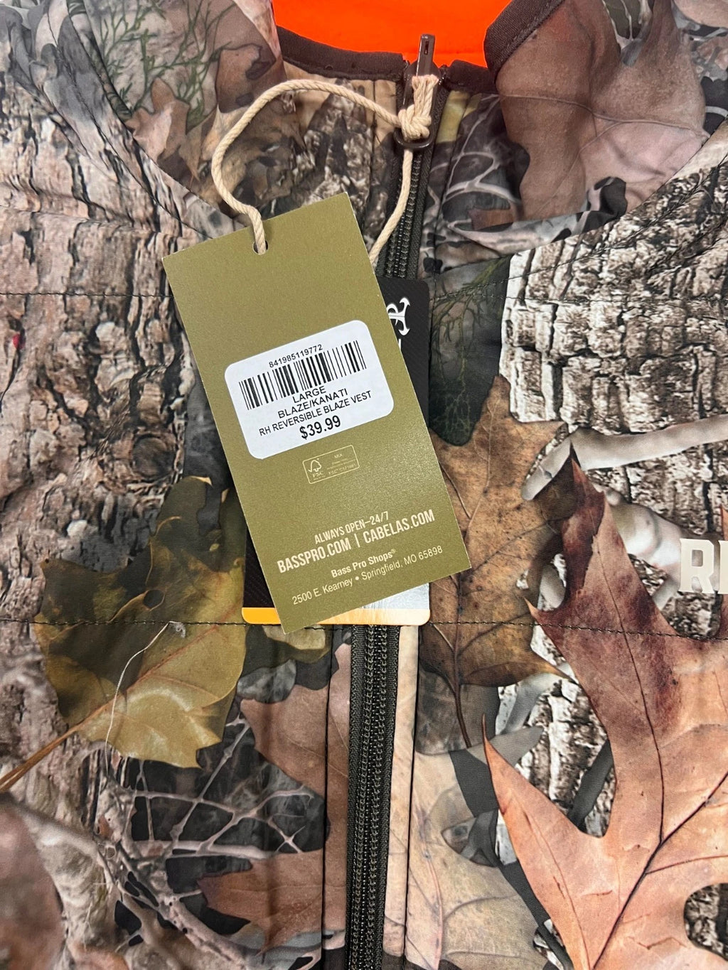 RedHead Men's Blaze Vest - TrueTimber Kanati Camo Reversible Sleeveless (S01)
